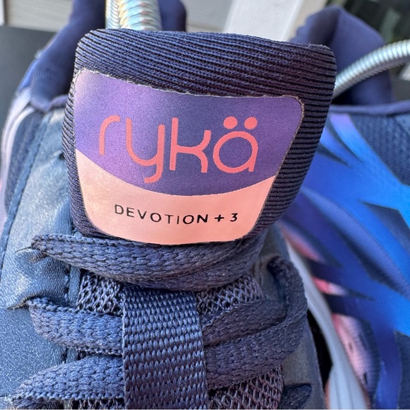 Ryka Devotion Plus 3 Walking Athletic Shoe Navy Blue Iridescent Overlay - Picture 14 of 16
